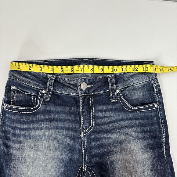 DayTrip Jeans Women 26 Blue Virgo Crop Straight Casual Midrise Relaxed Stretch - Picture 10 of 14